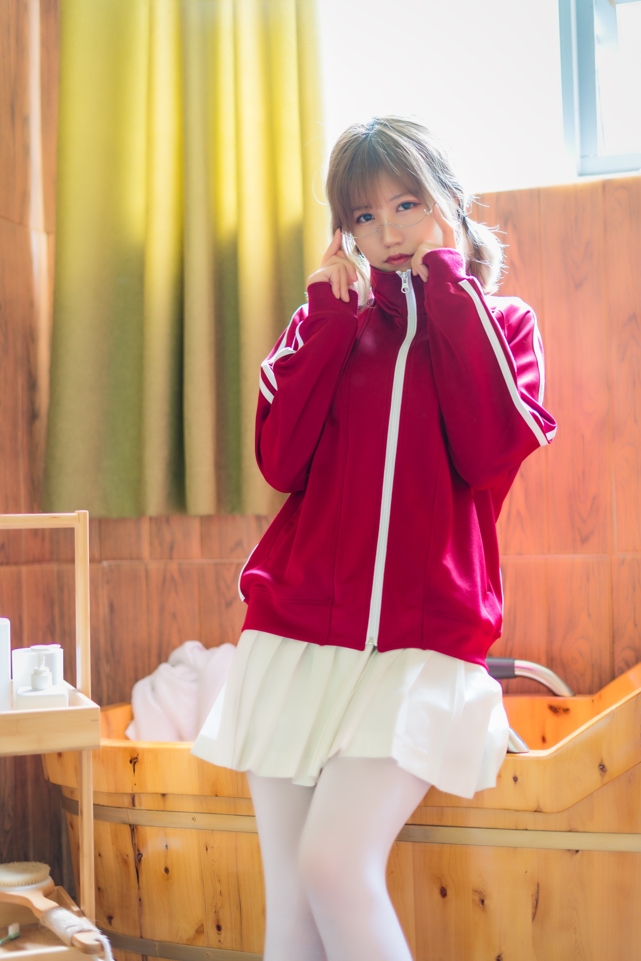 小仓千代w - NO.005 红色体操服 [48P]-XikXak
